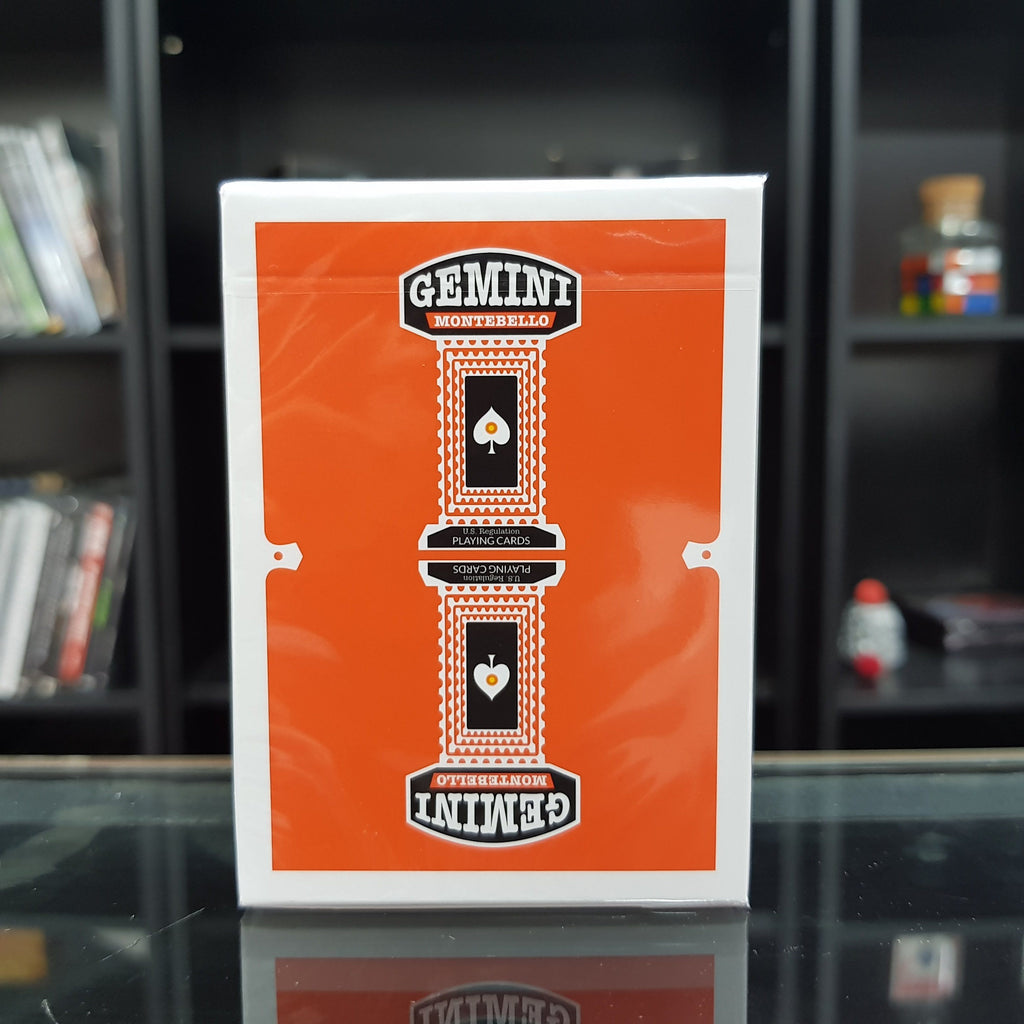 Gemini Casino Orange Playing Cards by Toomas Pintson