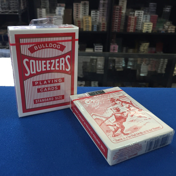 Squeezers Bulldog Playing Cards - Rojo