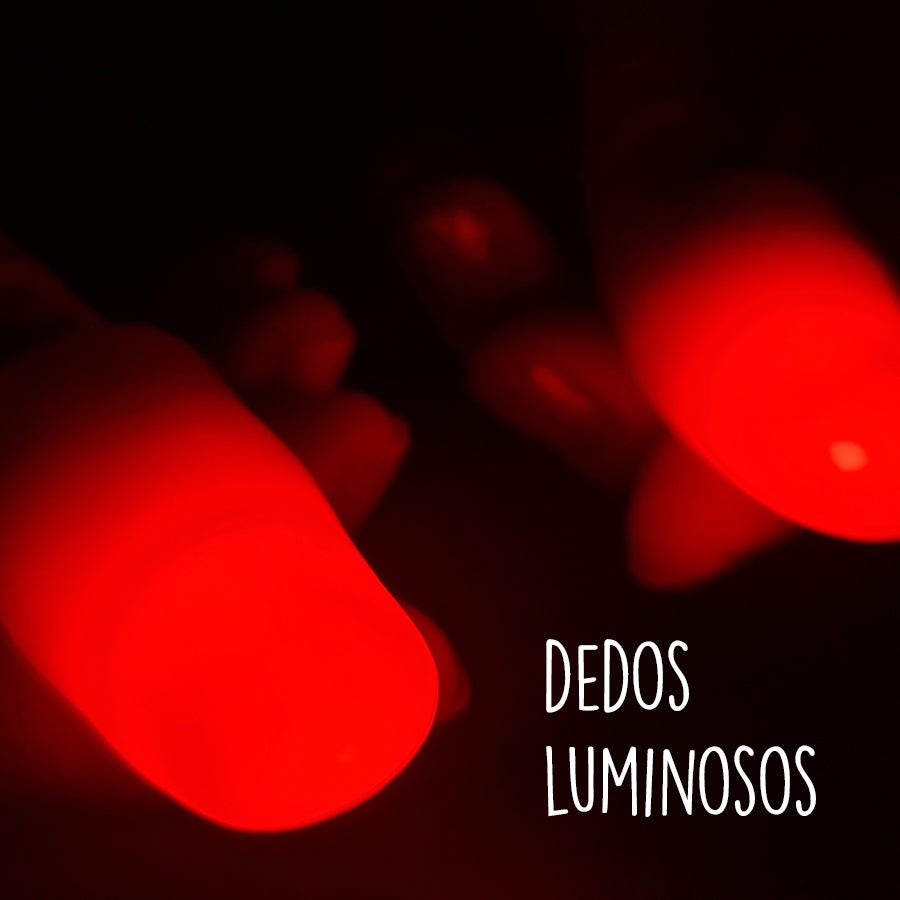 Dedos Luminosos Rojos